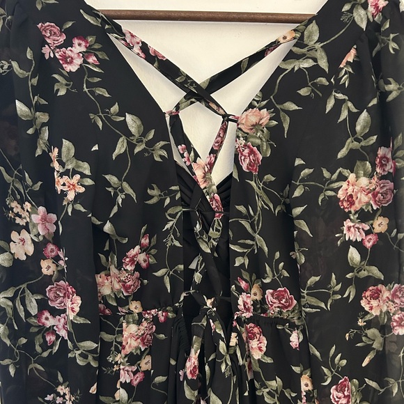 Forever 21 Floral Print Maxi Dress - Size M - Picture 9 of 10